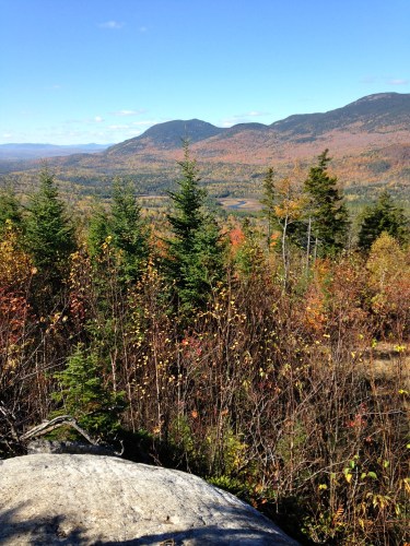 Western end of the Bigelow Range as seen from Stratton Brook Hut